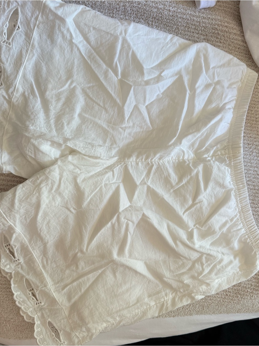 Women's White Cotton Eyelet Slip - Classic Undergarment - Picture 3 of 4